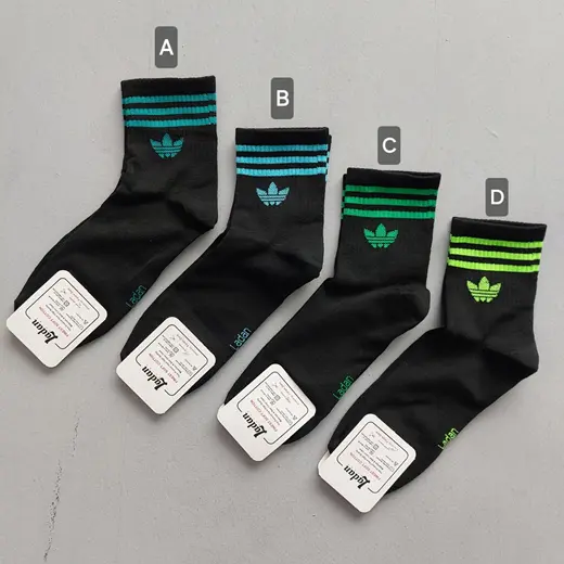 جوراب مشکی adidas نیم ساق (زنانه)