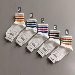 جوراب نیم ساق رینگی سفید (زنانه)