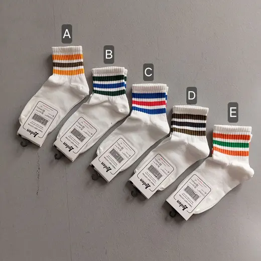 جوراب نیم ساق رینگی سفید (زنانه)