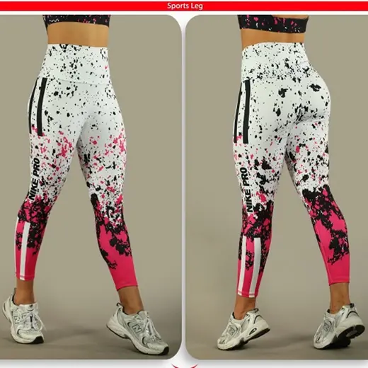 ست ورزشی nike pro صورتی سه تیکه 42 44