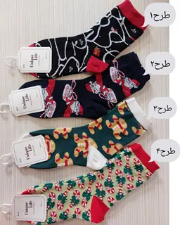 جوراب زنانه کریسمس ساق بلند