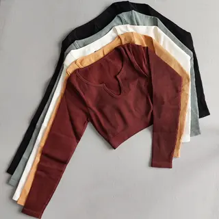 کراپ سیملس یقه هفت آستین بلند 36 تا 48