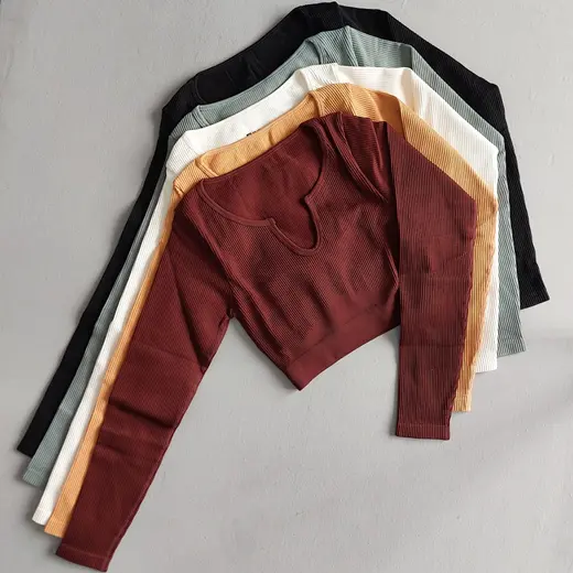 کراپ سیملس یقه هفت آستین بلند 36 تا 48