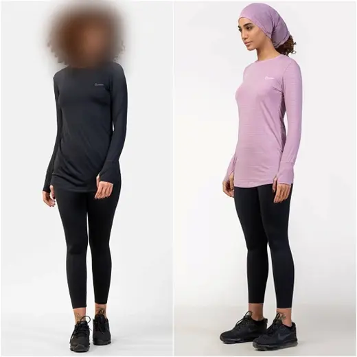 تونیک ورزشی زنانه فینگردار 40 42