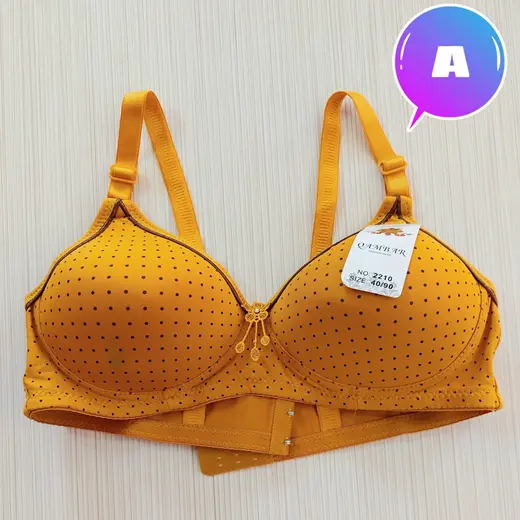 سوتین اسفنجی خردلی سایز 95