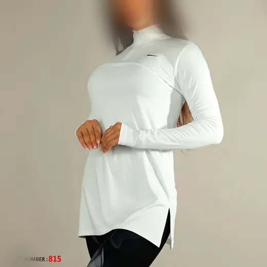 تونیک ورزشی نیم‌زیپ زنانه 40 تا 50
